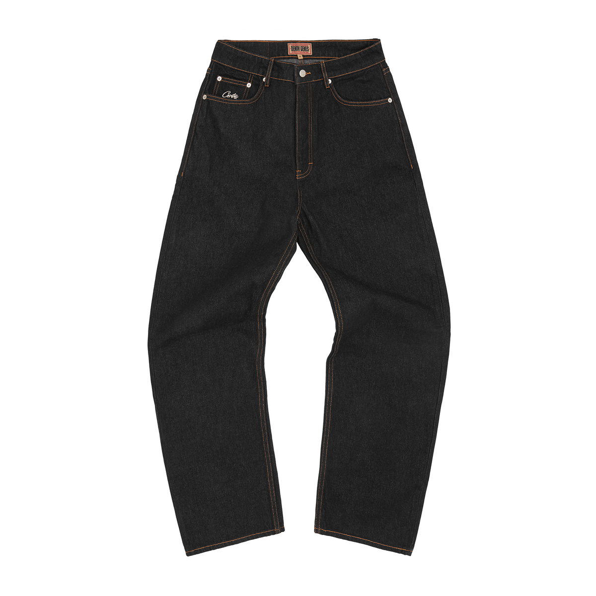 DUAL STRIPE BAGGY JEANS [BLACK WASH] – CRTZRTW