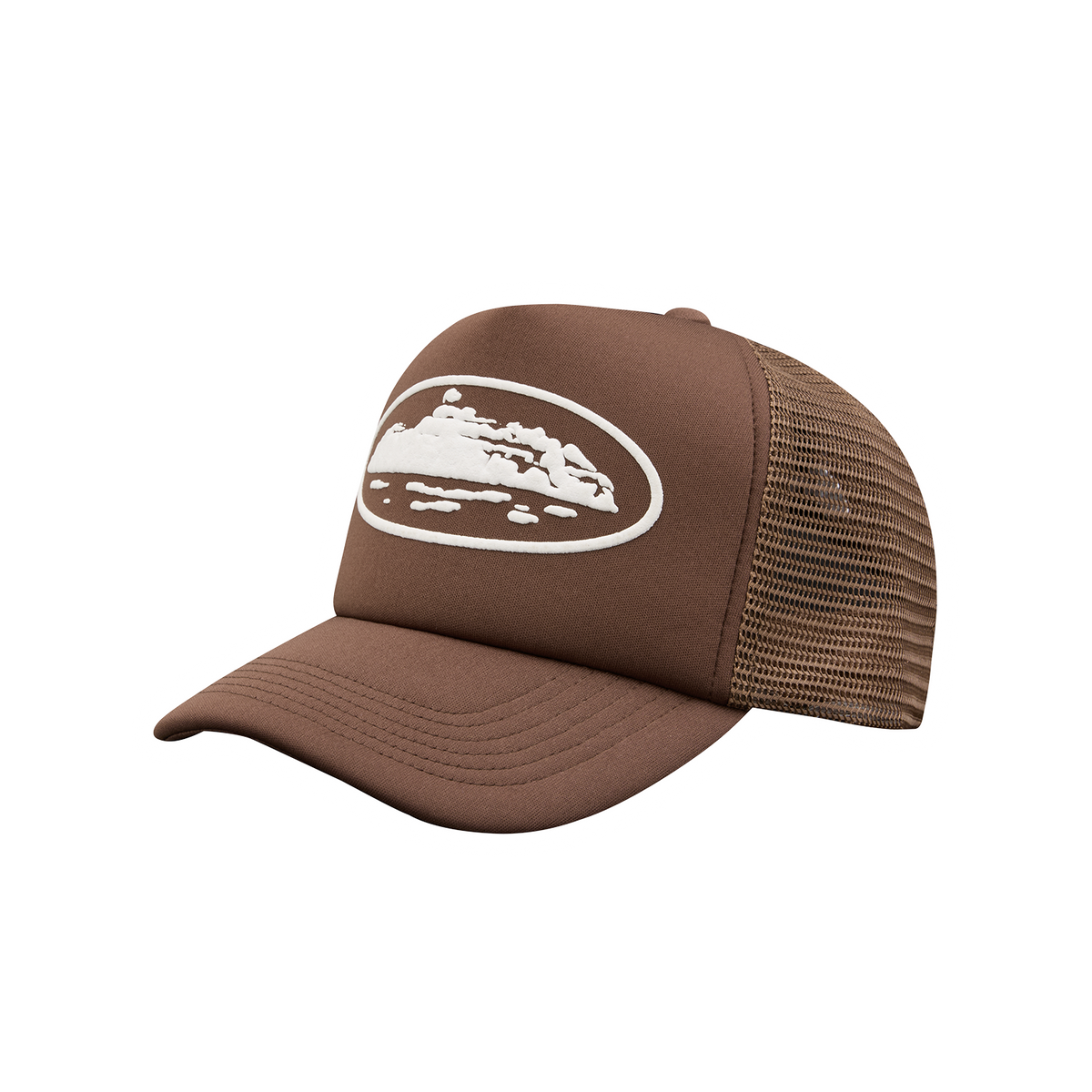 帽子 ALCATRAZ PUFF PRINTTRUCKER HAT ISLAND PUFF PRINT TRUCKER HAT [BROWN] – CRTZRTW