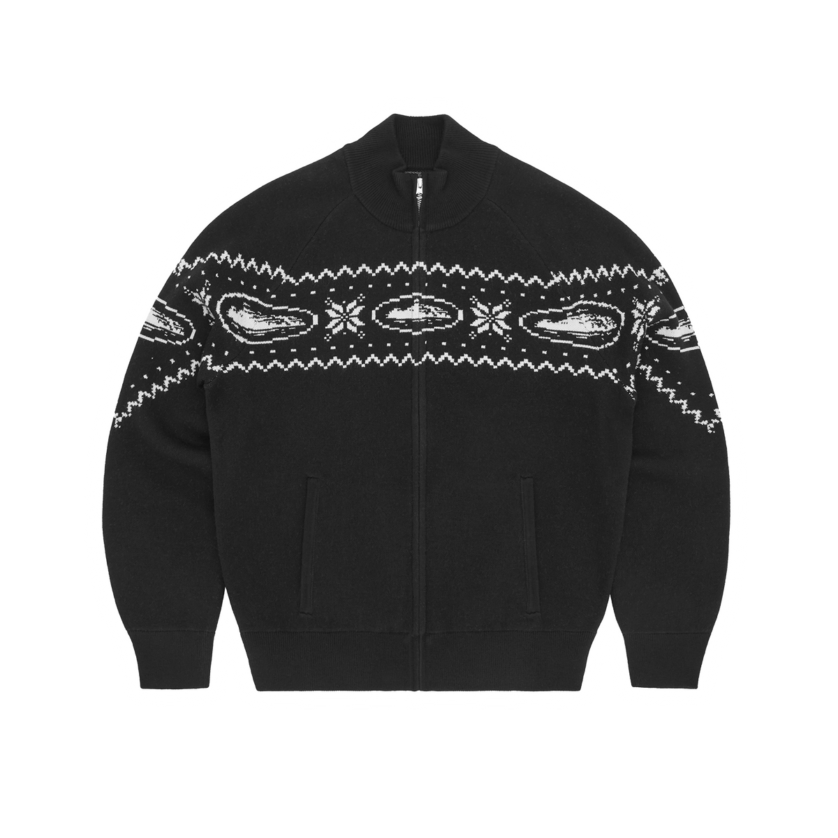 VVS HOLIDAY KNIT ZIP UP [BLACK] – CRTZRTW