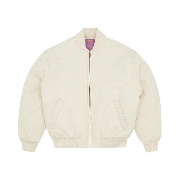 OLDE ENGLISH QUILTED BOMBER JACKET [CREAM] – CRTZRTW