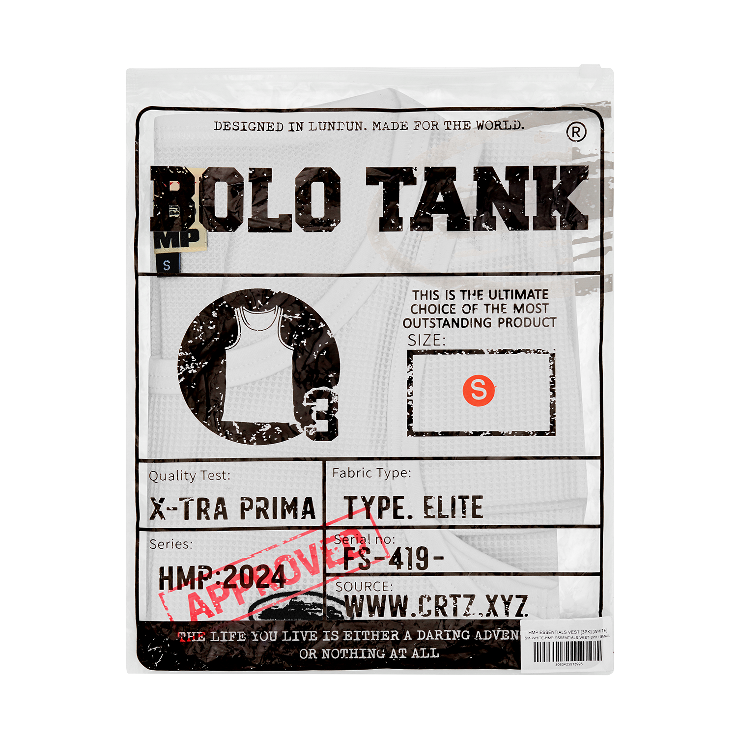 HMP ESSENTIALS TANK TOP [3PK] [WHITE]