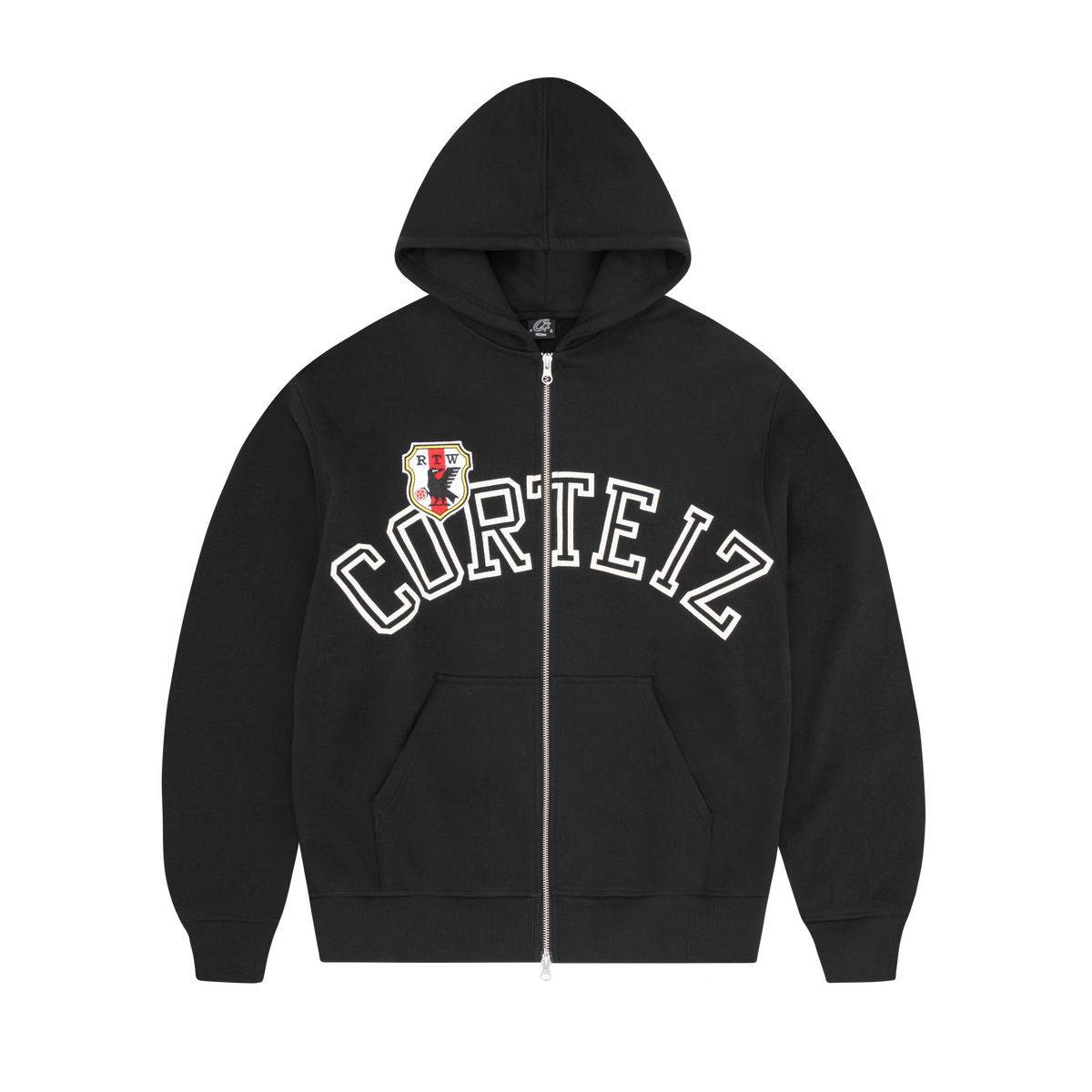 ARCH SHIELD ZIP HOODIE [BLACK]