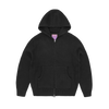 ALCATRAZ HEAVY KNIT ZIP HOODIE [BLACK]