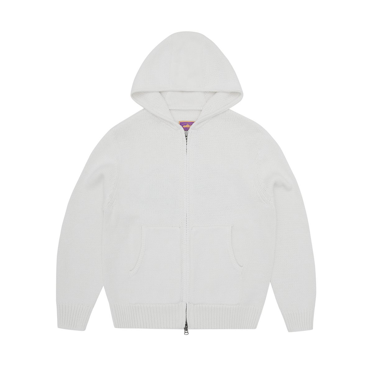 ALCATRAZ HEAVY KNIT ZIP HOODIE [NATURAL]