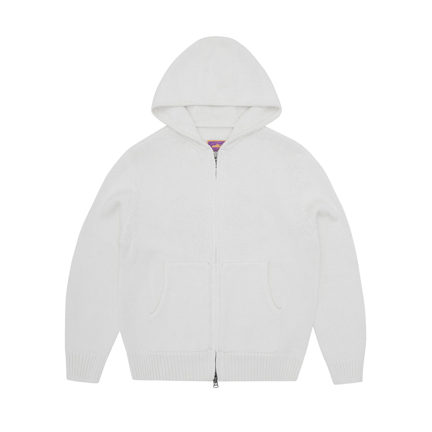 ALCATRAZ HEAVY KNIT ZIP HOODIE [NATURAL]