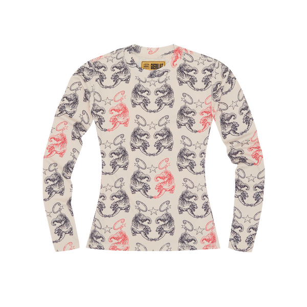 WOMENS TIGER MESH LONGSLEEVE [CREAM]