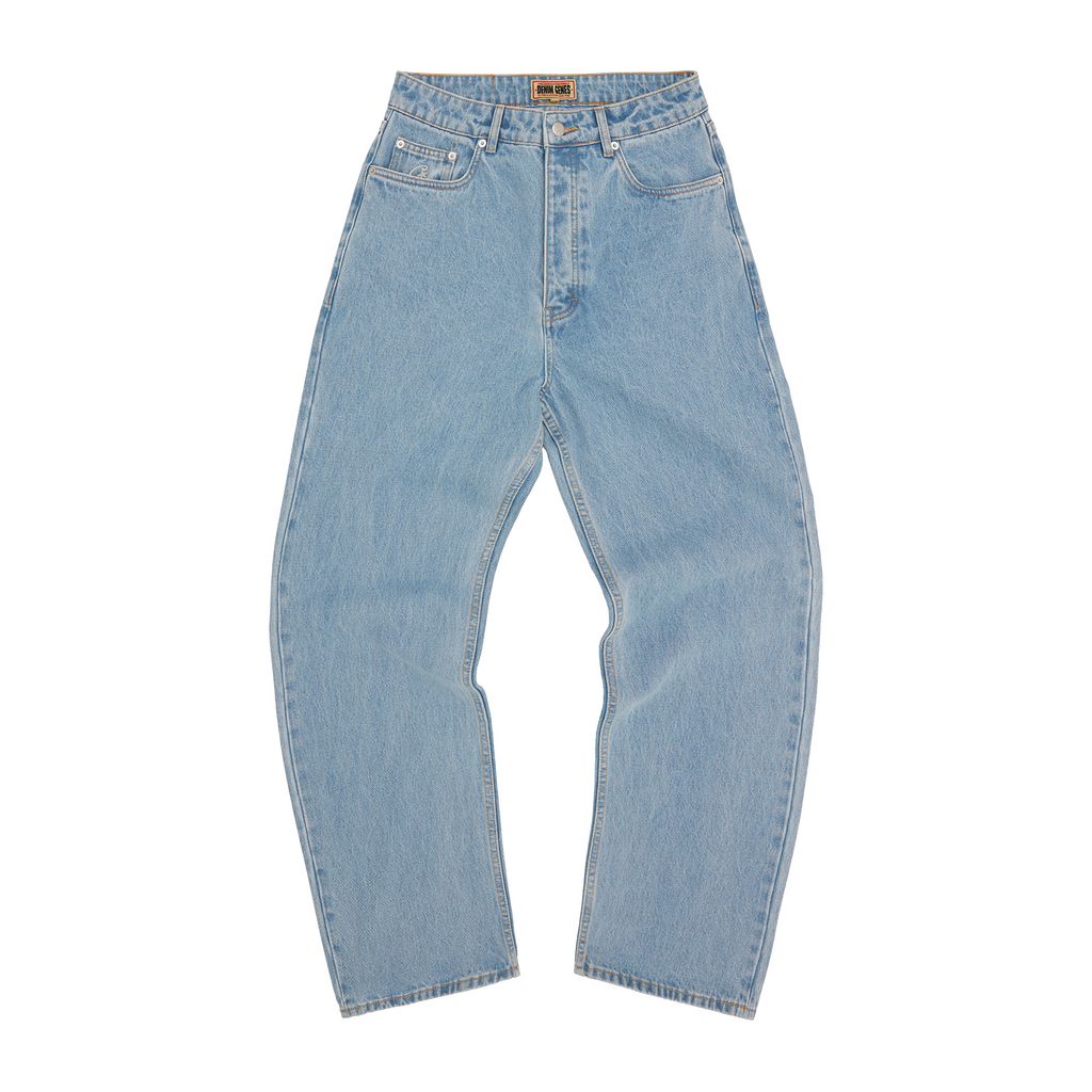 ALLSTARZ DENIM BAGGY JEANS [WASHED BLUE]