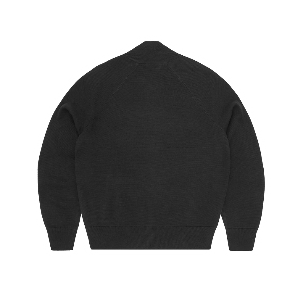 ★CRITIC★PYTHON KNIT ZIP UP COZY KNIT ZIP UP | ONYX