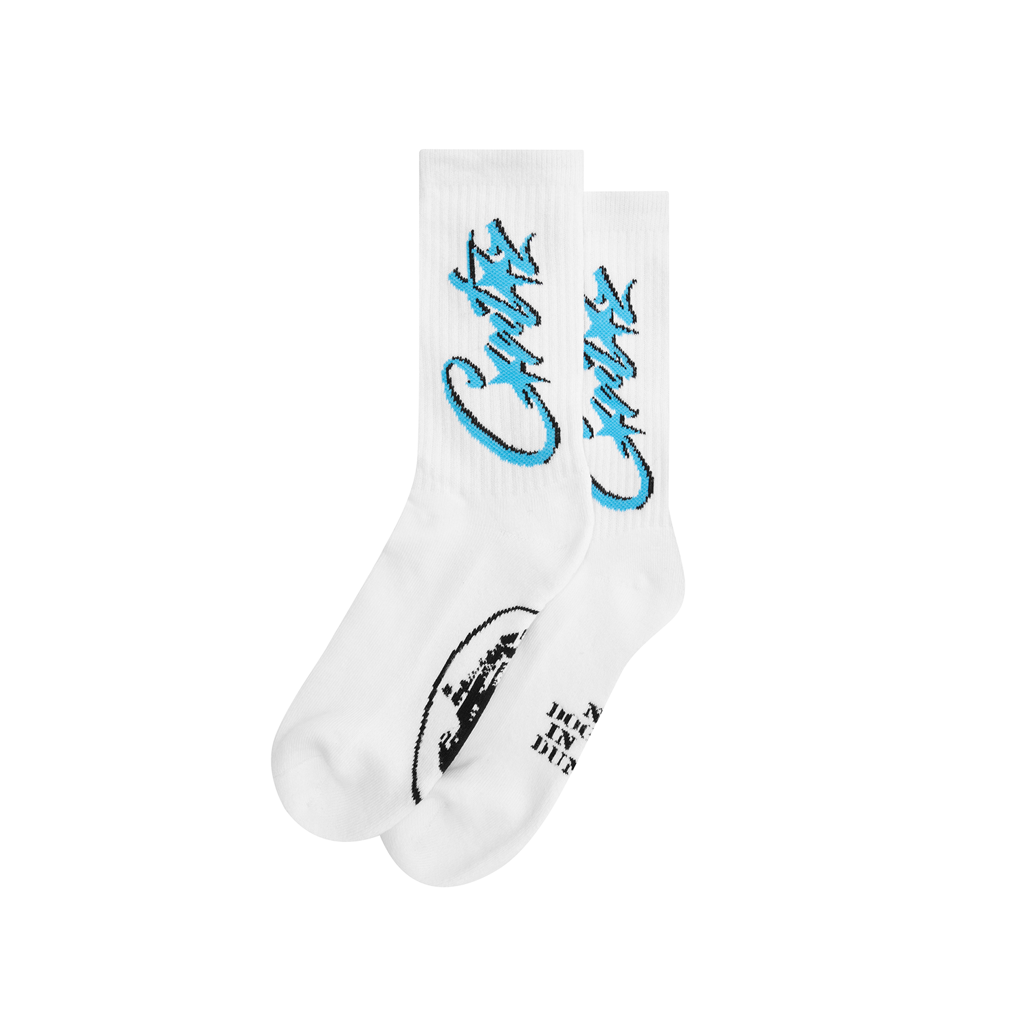 ALLSTARZ SOCKS [WHITE & BABY BLUE]