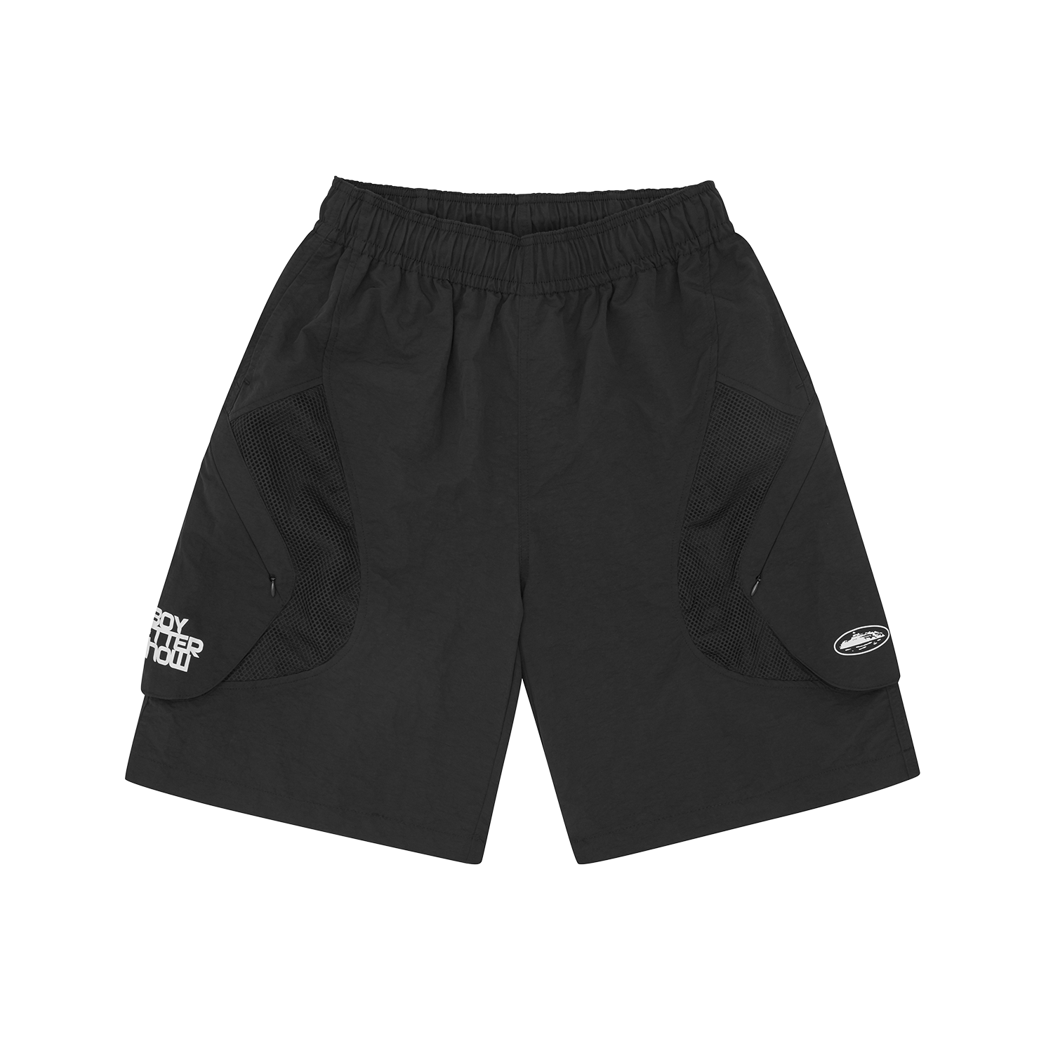 ★Wai Kei★ Nylon string pocket banding shorts black YK22HSP MUSINSA | WAI KEI NYLON STRING POCKET ELASTIC WAIST SHORTS BLACK