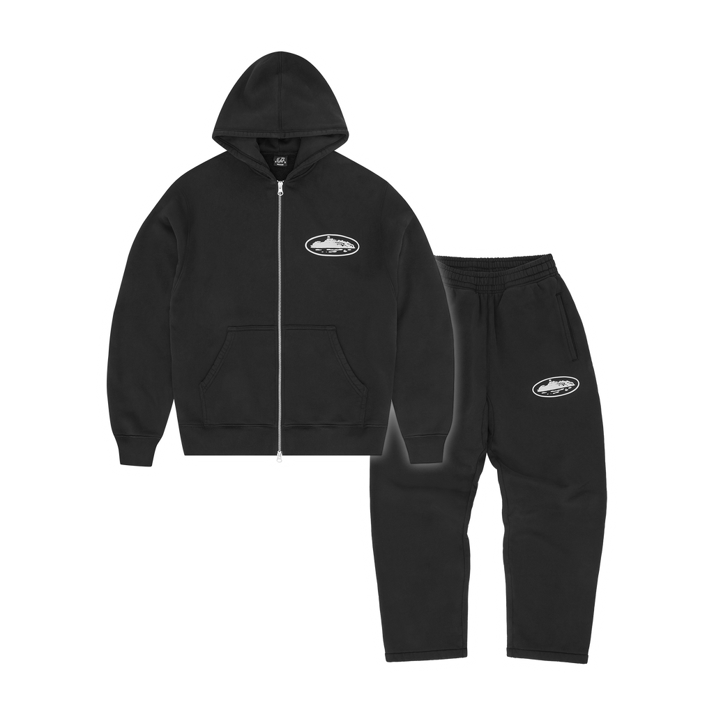ISLAND PUFF PRINT TRACKSUIT [BLACK]
