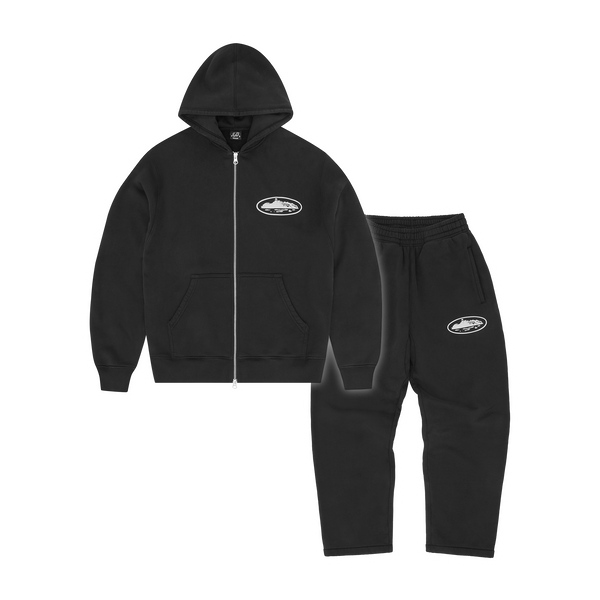 ISLAND PUFF PRINT TRACKSUIT [BLACK]