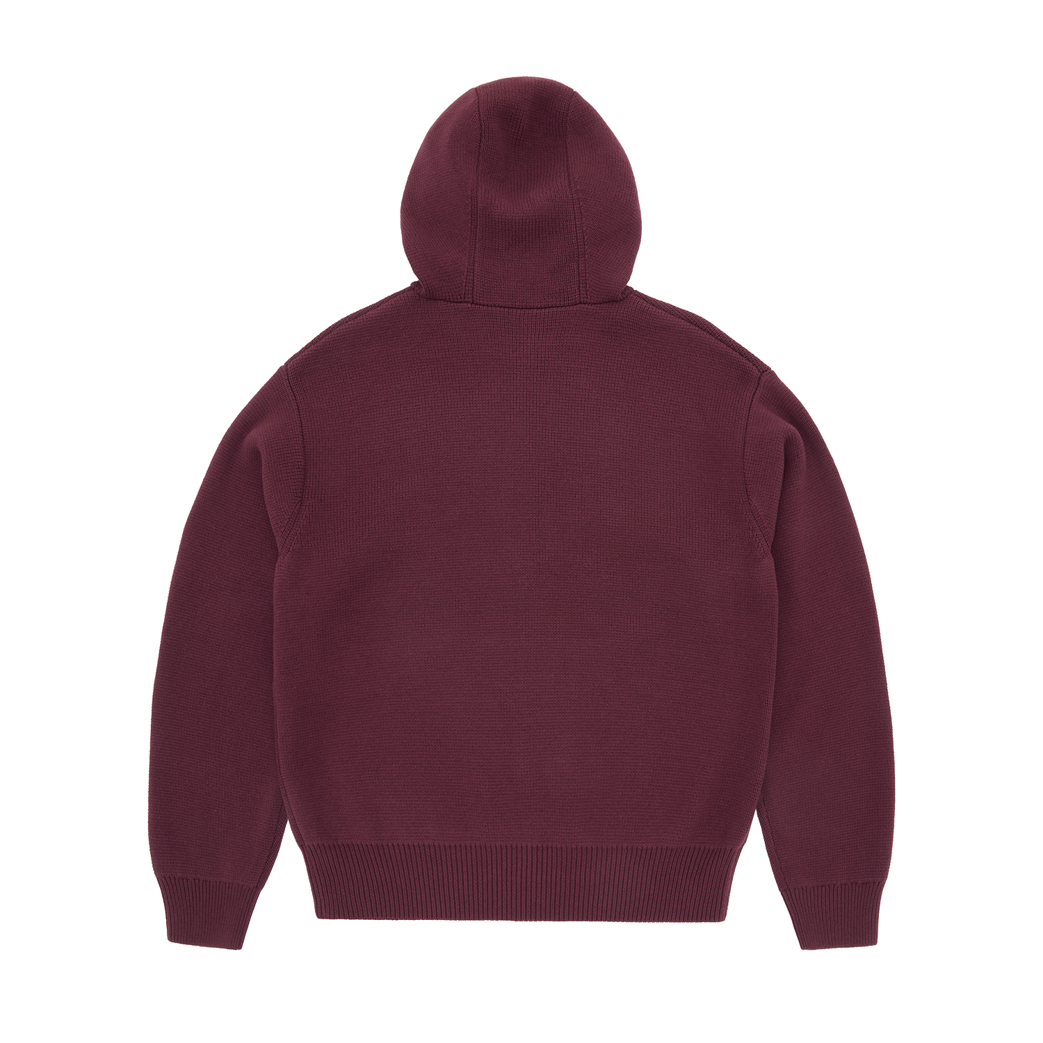 3M COLLEGE KNIT ZIP HOODIE [WINE]