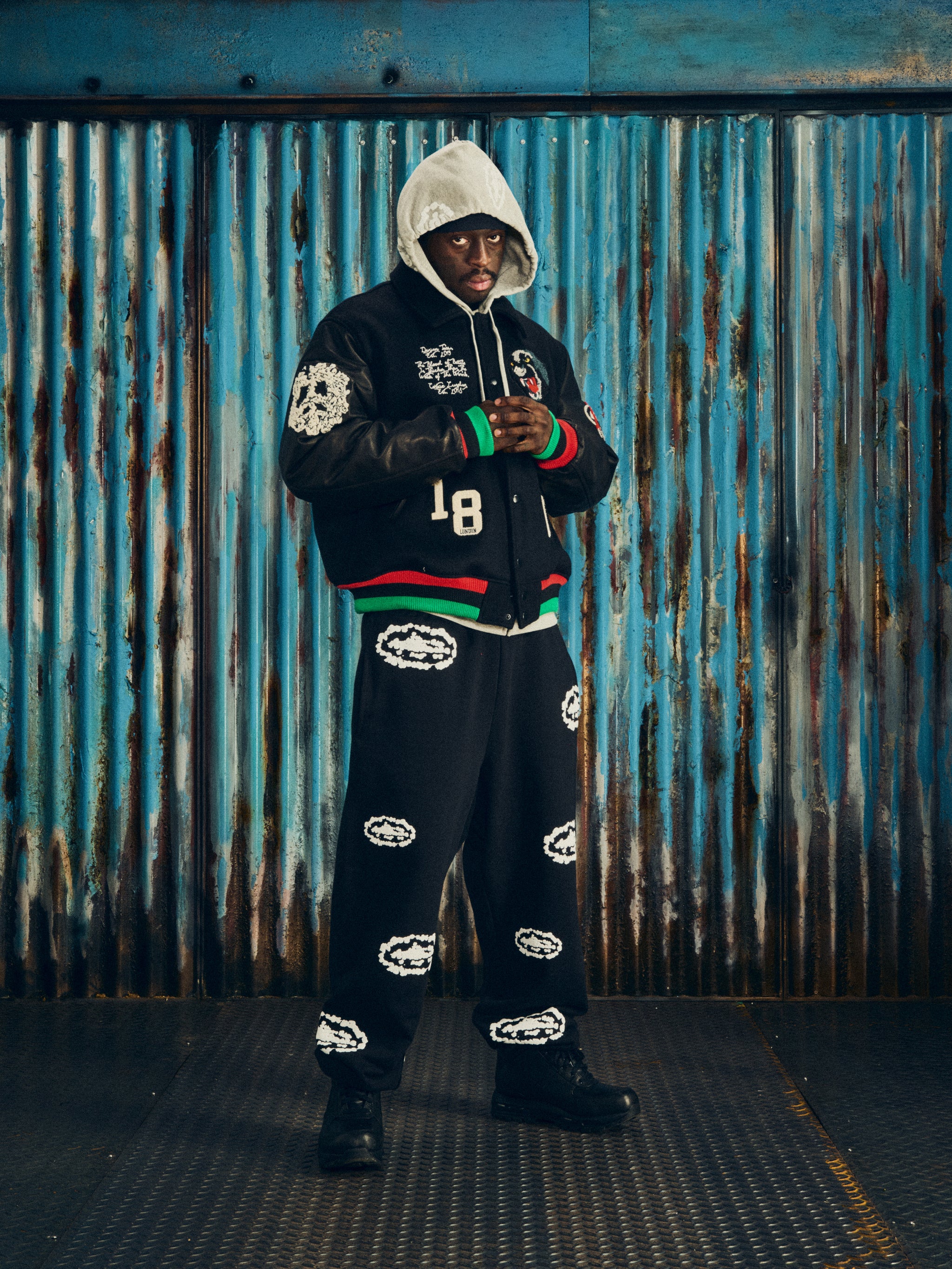 CORTEARS PANTHER VARSITY JACKET [BLACK]