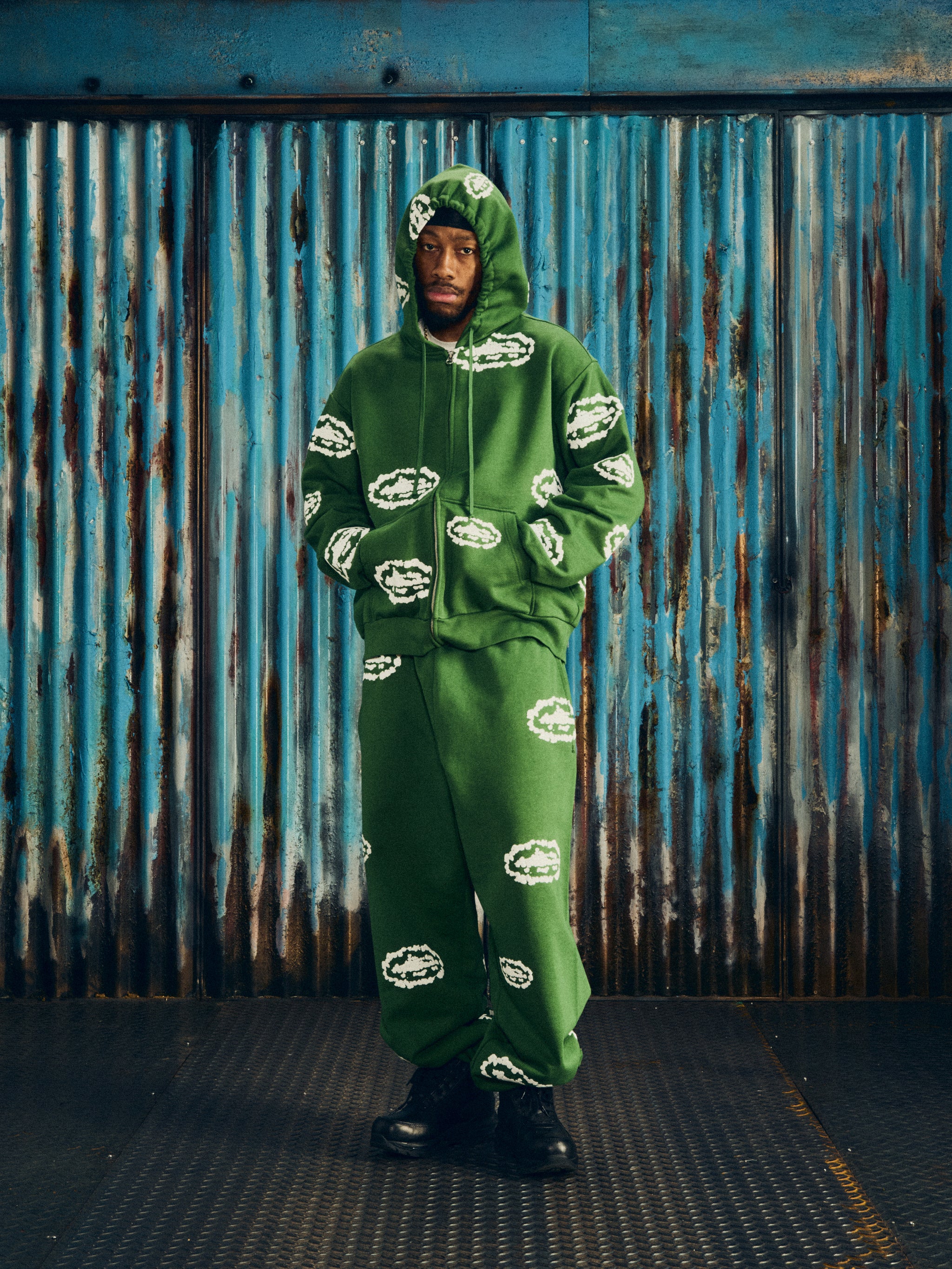 ISLAND WREATH SWEATPANT [GREEN]