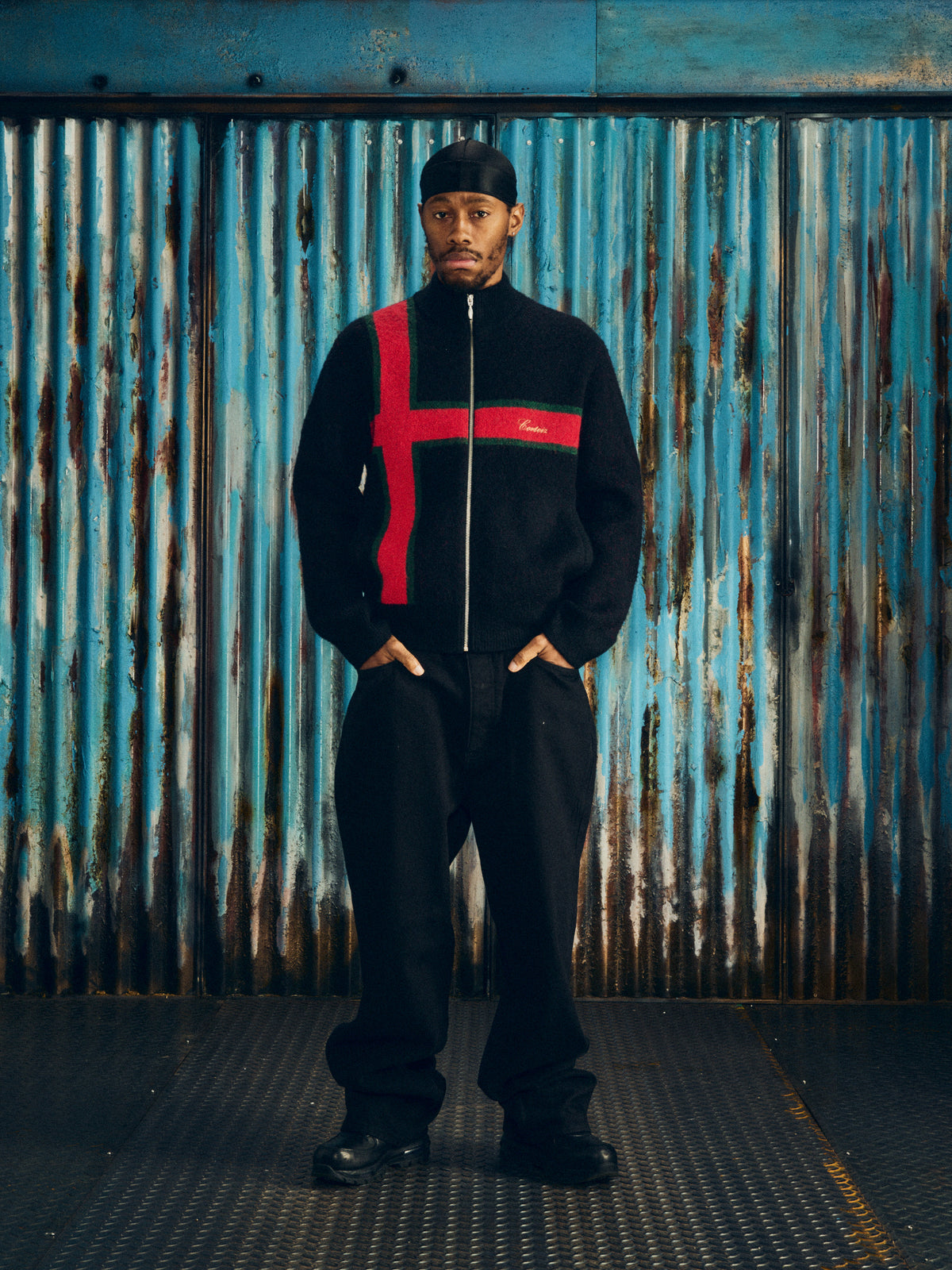 LUX KNIT ZIP UP [BLACK]