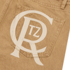 CREST CHAINSTITCH BAGGY JEANS [TAN]