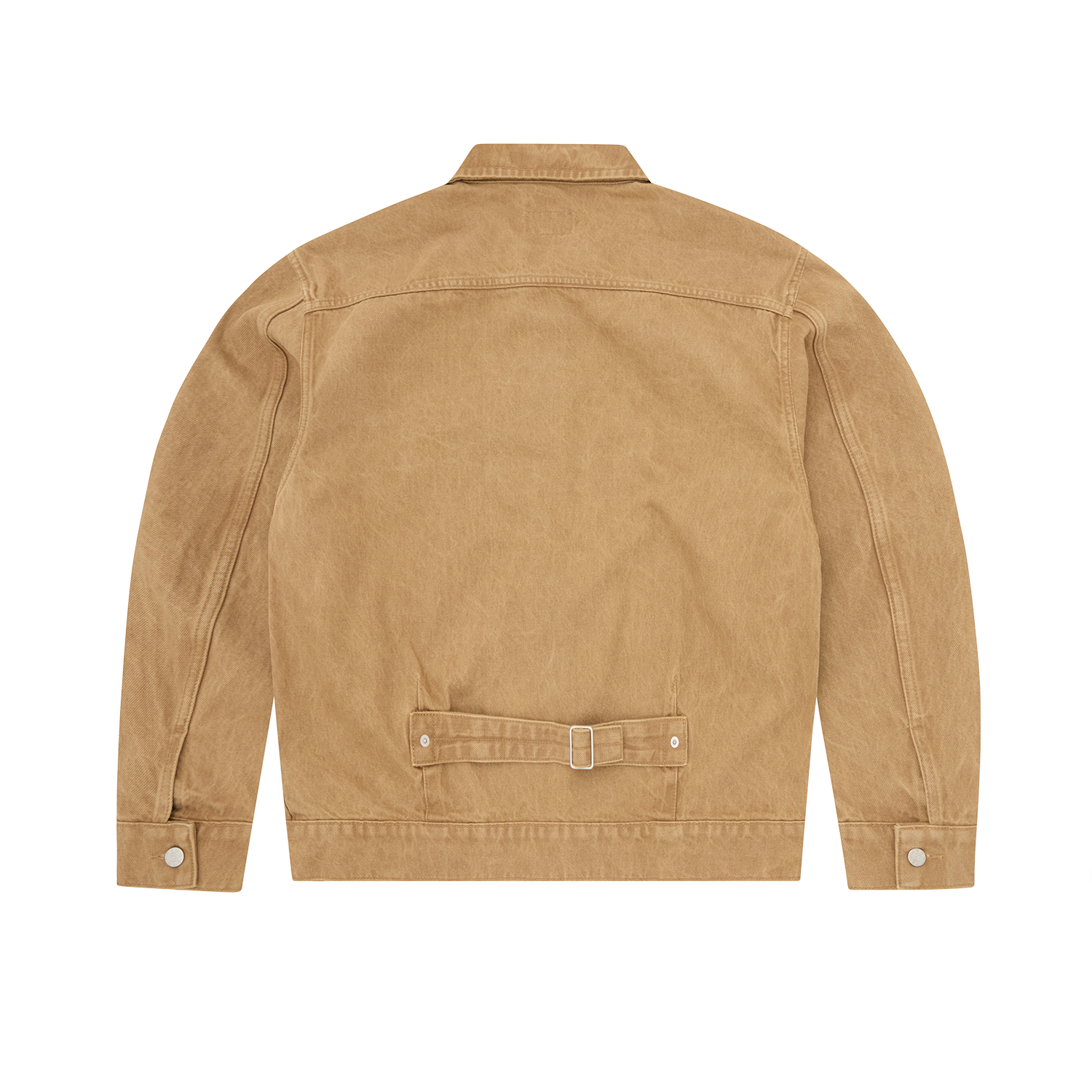 CREST CHAINSTITCH DENIM TRUCKER [TAN]