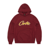 SATIN APPLIQUE ALLSTARZ HOODIE [MAROON]