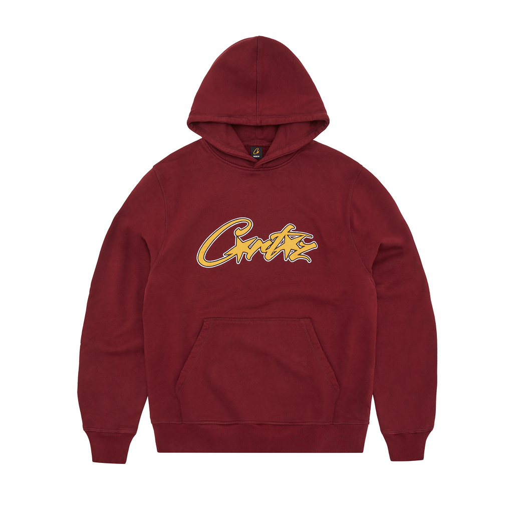 SATIN APPLIQUE ALLSTARZ HOODIE [MAROON]