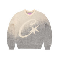 C STAR GRADIENT MOHAIR KNIT SWEATER [GREY]