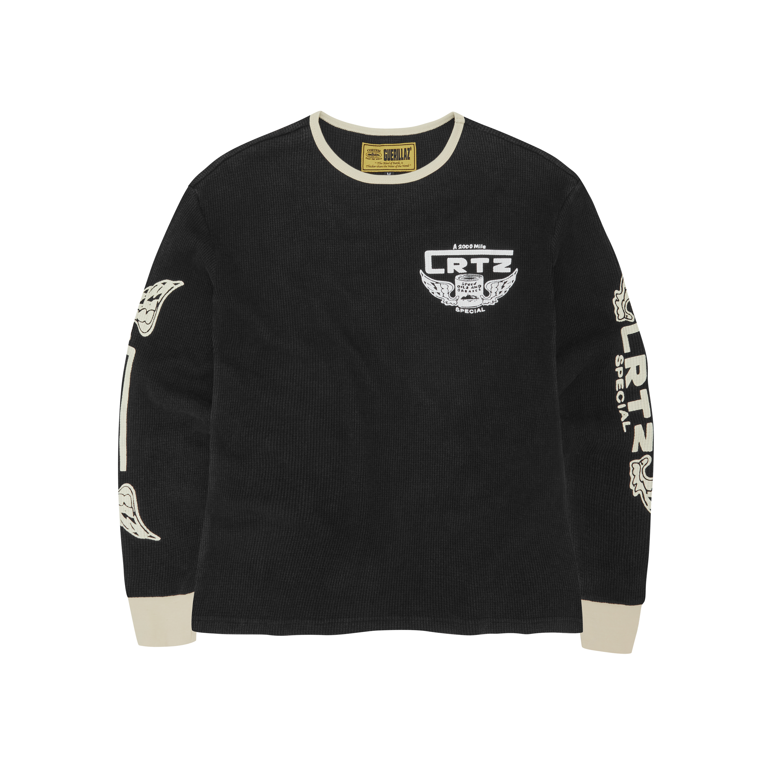 GASOLINA WAFFLE LONGSLEEVE [BLACK]