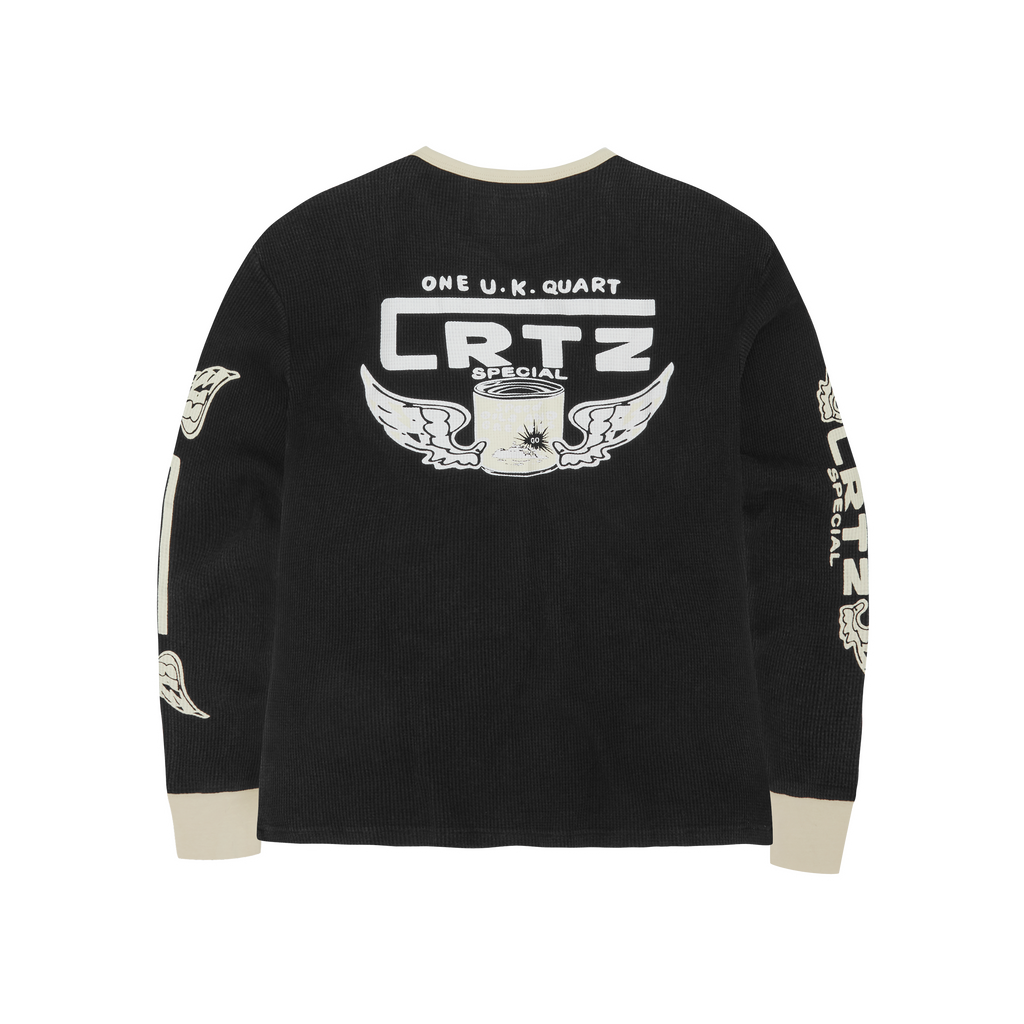 GASOLINA WAFFLE LONGSLEEVE [BLACK]