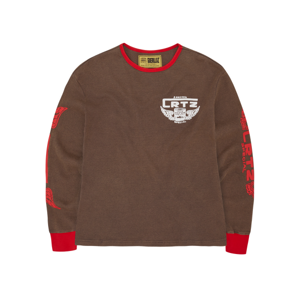 GASOLINA WAFFLE LONGSLEEVE [BROWN] – CRTZRTW