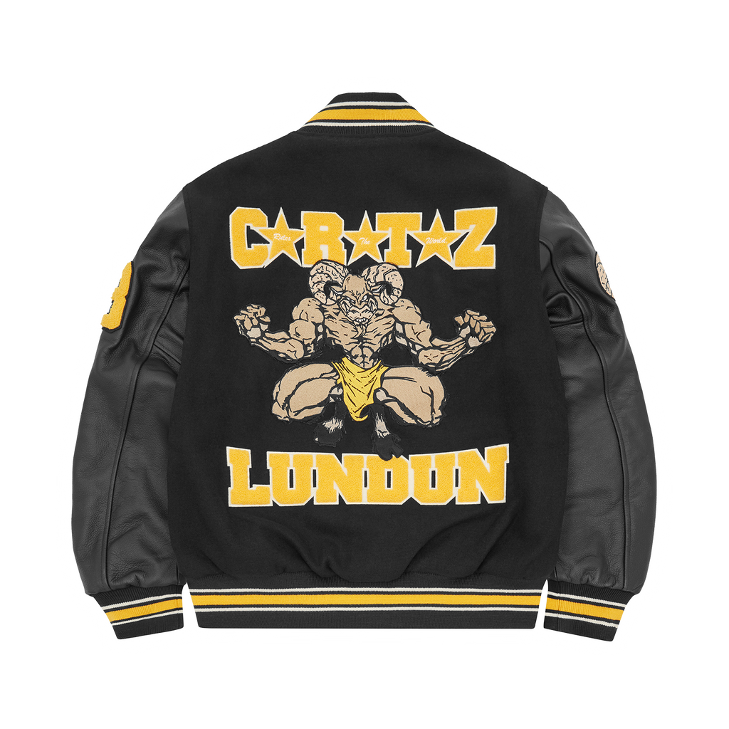 GOAT VARSITY JACKET [BLACK]