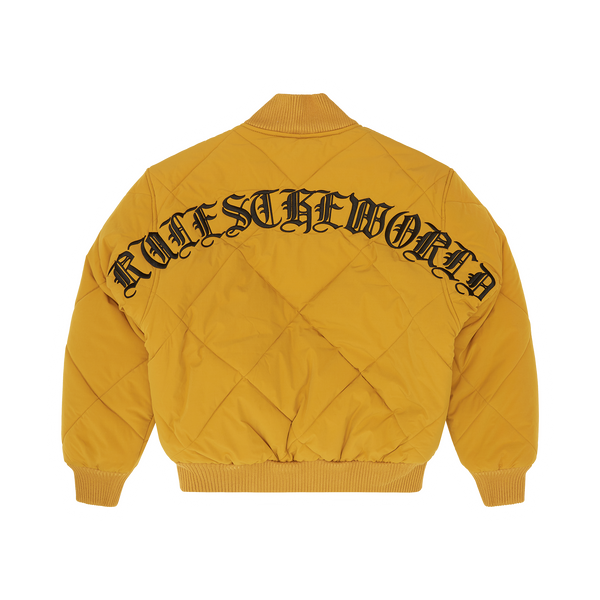 OLDE ENGLISH QUILTED BOMBER JACKET [YELLOW]