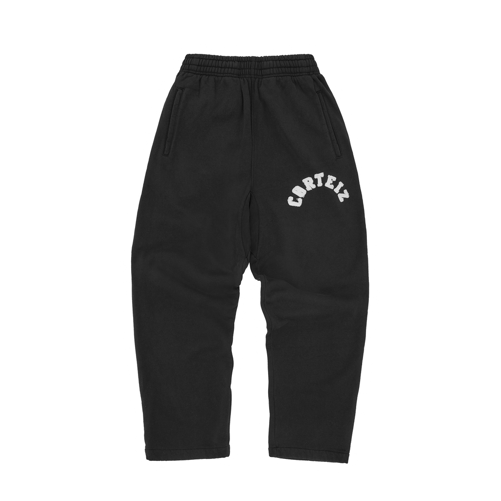 COLLY ARCH OPEN HEM SWEATPANT [BLACK]