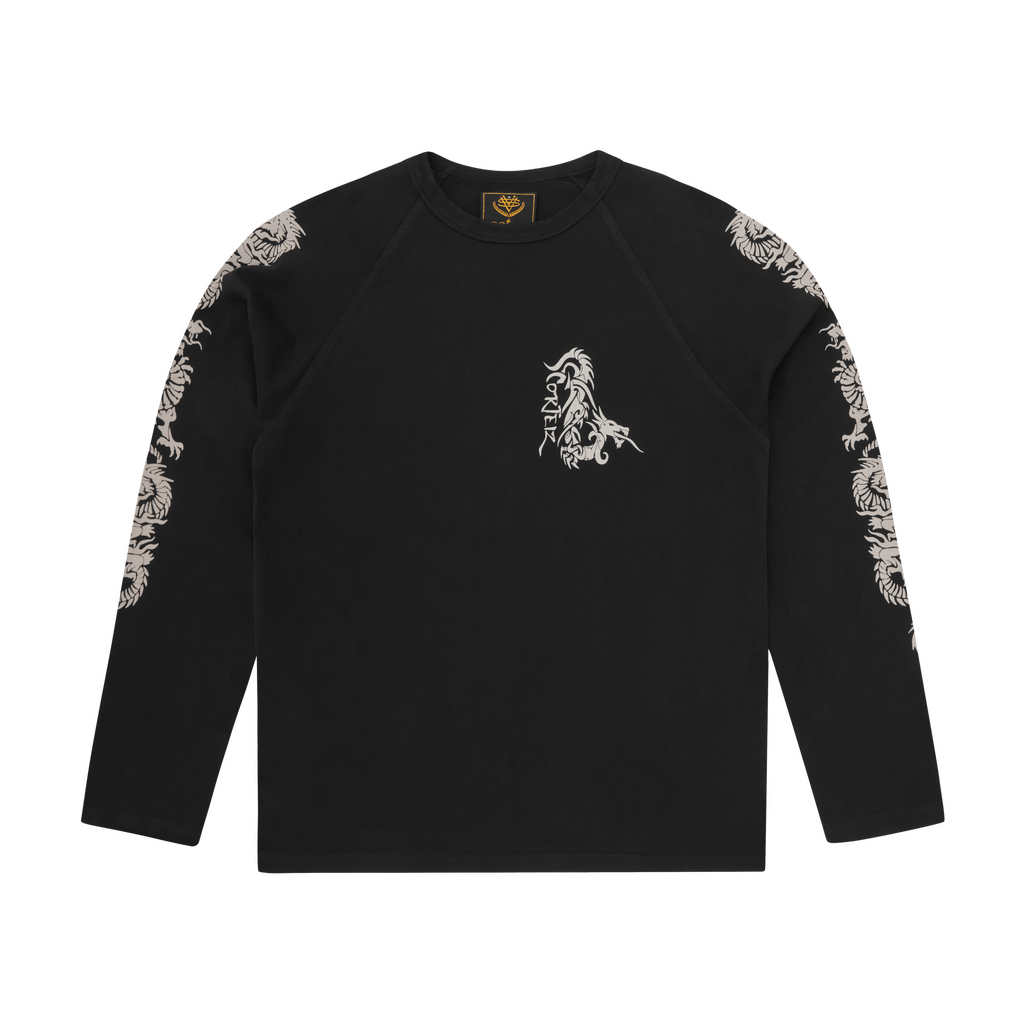 DRAGON RAGLAN LS [BLACK] – CRTZRTW
