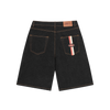DUAL STRIPE DENIM SHORT [WASHED BLACK]