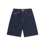DUAL STRIPE DENIM SHORT [WASHED INDIGO]