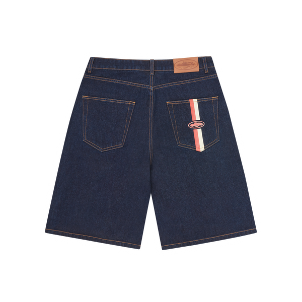 DUAL STRIPE DENIM SHORT [WASHED INDIGO] – CRTZRTW