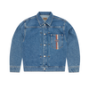 DUAL STRIPE DENIM JACKET [MIDWASH]