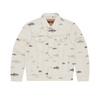 ALCATRAZ PATTERN DENIM JACKET [WHITE]