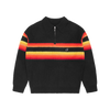 GRADIENT HALF KNIT ZIP PULLOVER [BLACK]