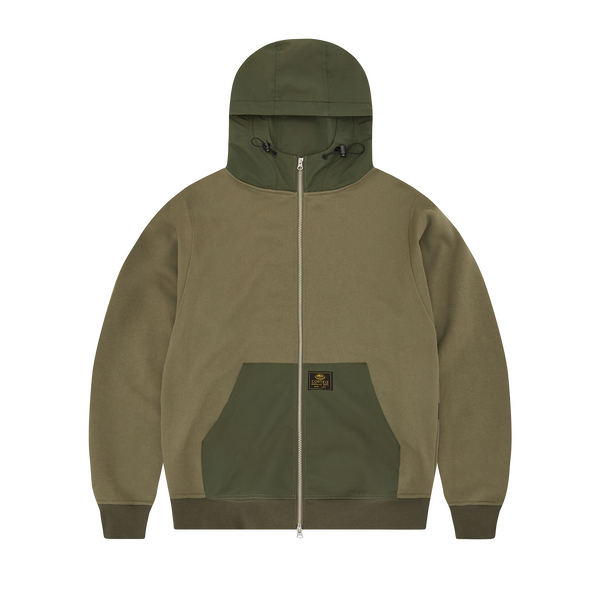 GUERILLAZ RIPSTOP ZIP HOODIE [OLIVE]
