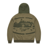 GUERILLAZ RIPSTOP ZIP HOODIE [OLIVE]