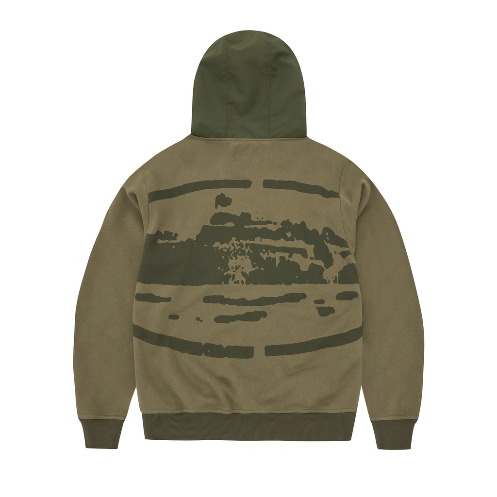 GUERILLAZ RIPSTOP ZIP HOODIE [OLIVE]