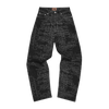 HANDWRITTEN DENIM BAGGY JEANS [BLACK]