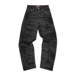 HANDWRITTEN DENIM BAGGY JEANS [BLACK]