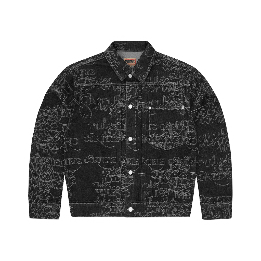 HANDWRITTEN DENIM TRUCKER [BLACK]