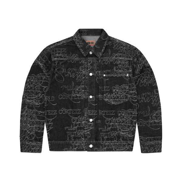 HANDWRITTEN DENIM TRUCKER [BLACK]