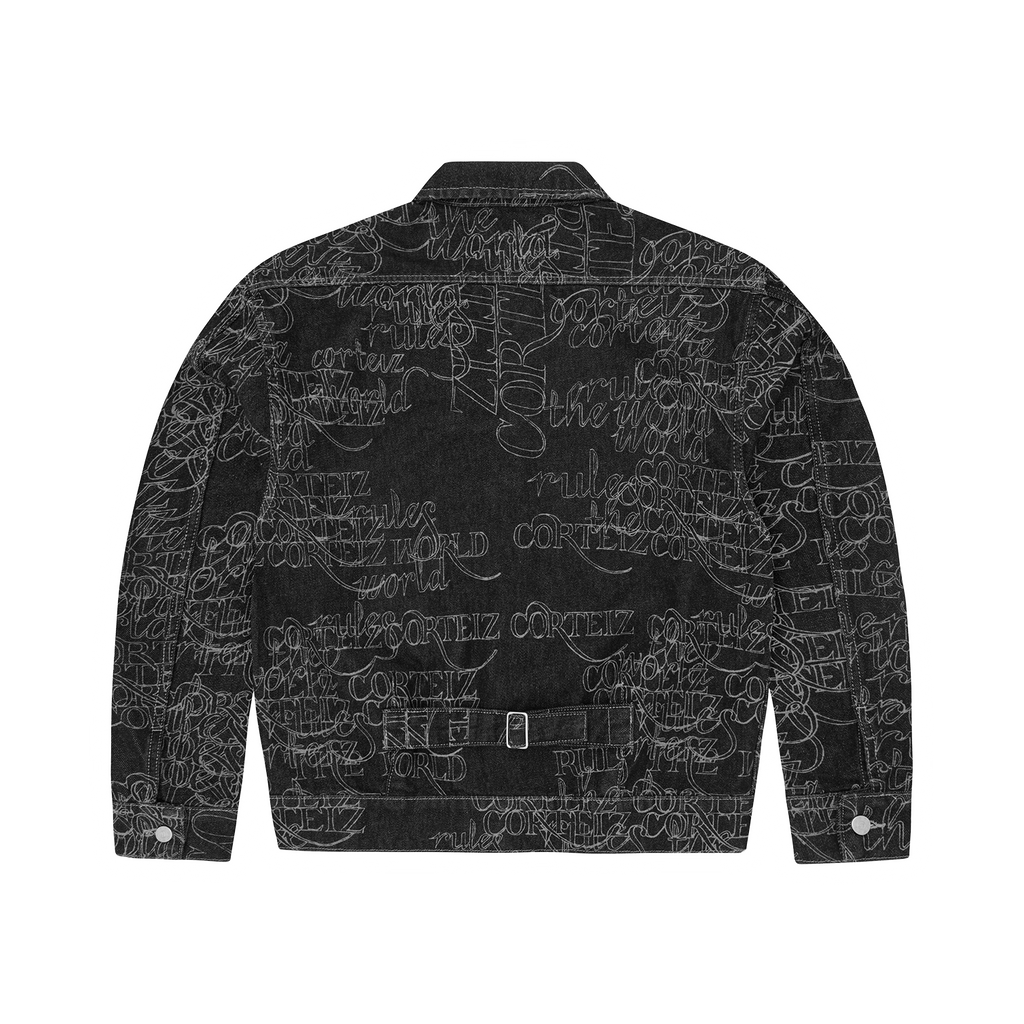 HANDWRITTEN DENIM TRUCKER [BLACK]