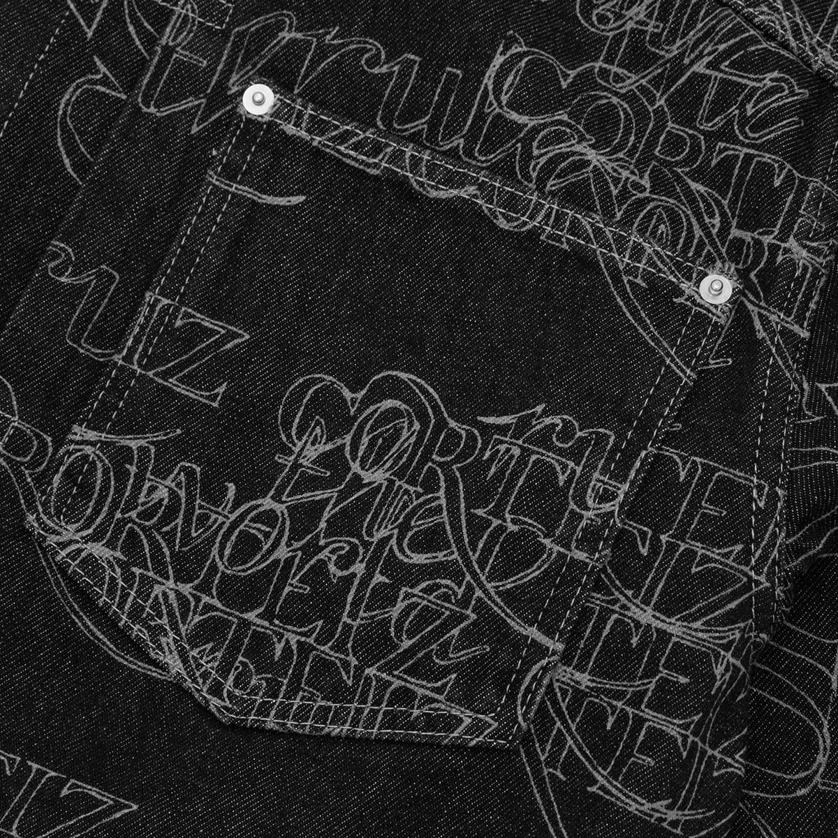 HANDWRITTEN DENIM JACKET [BLACK]