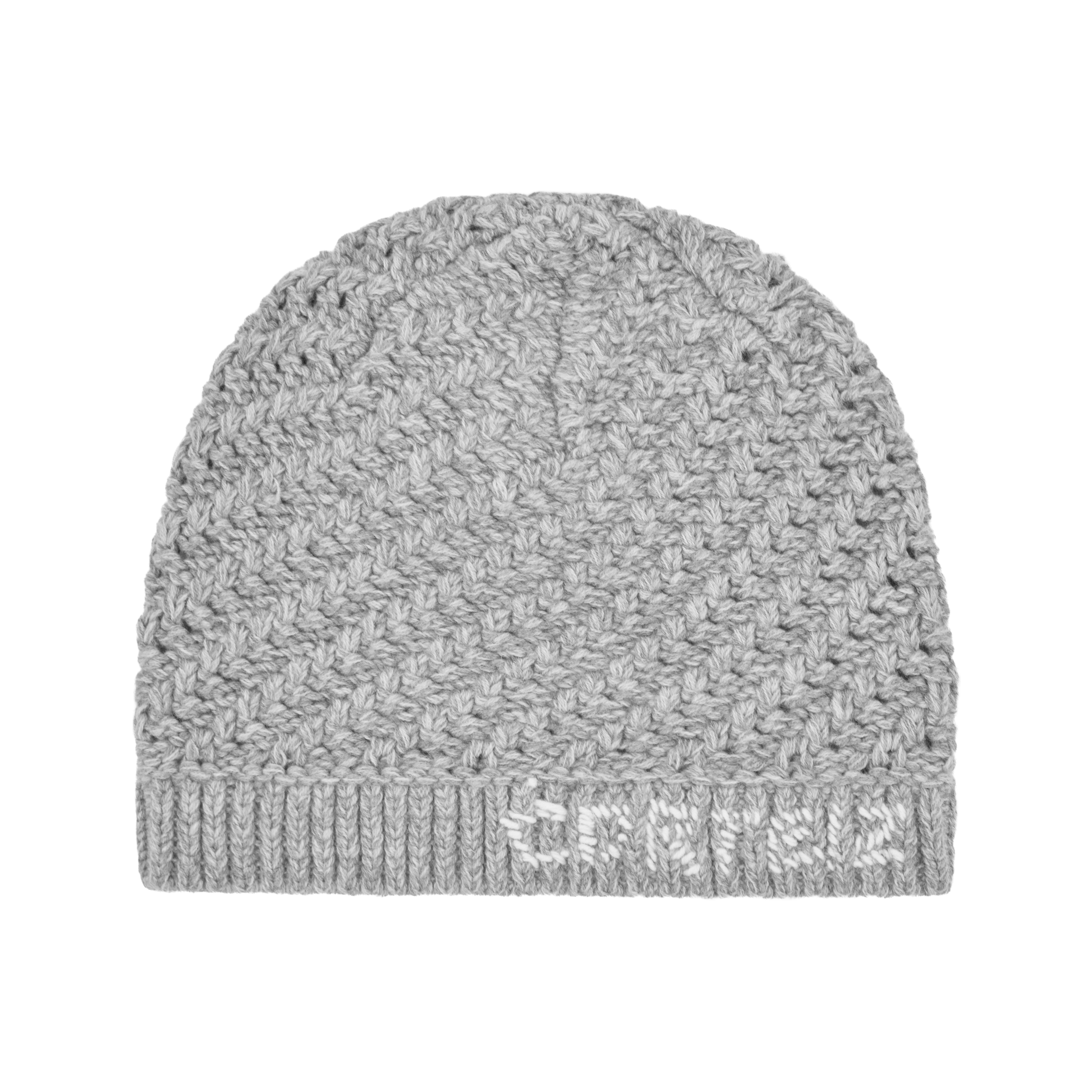 HAND EMBROIDERED KNIT BEANIE [GREY]