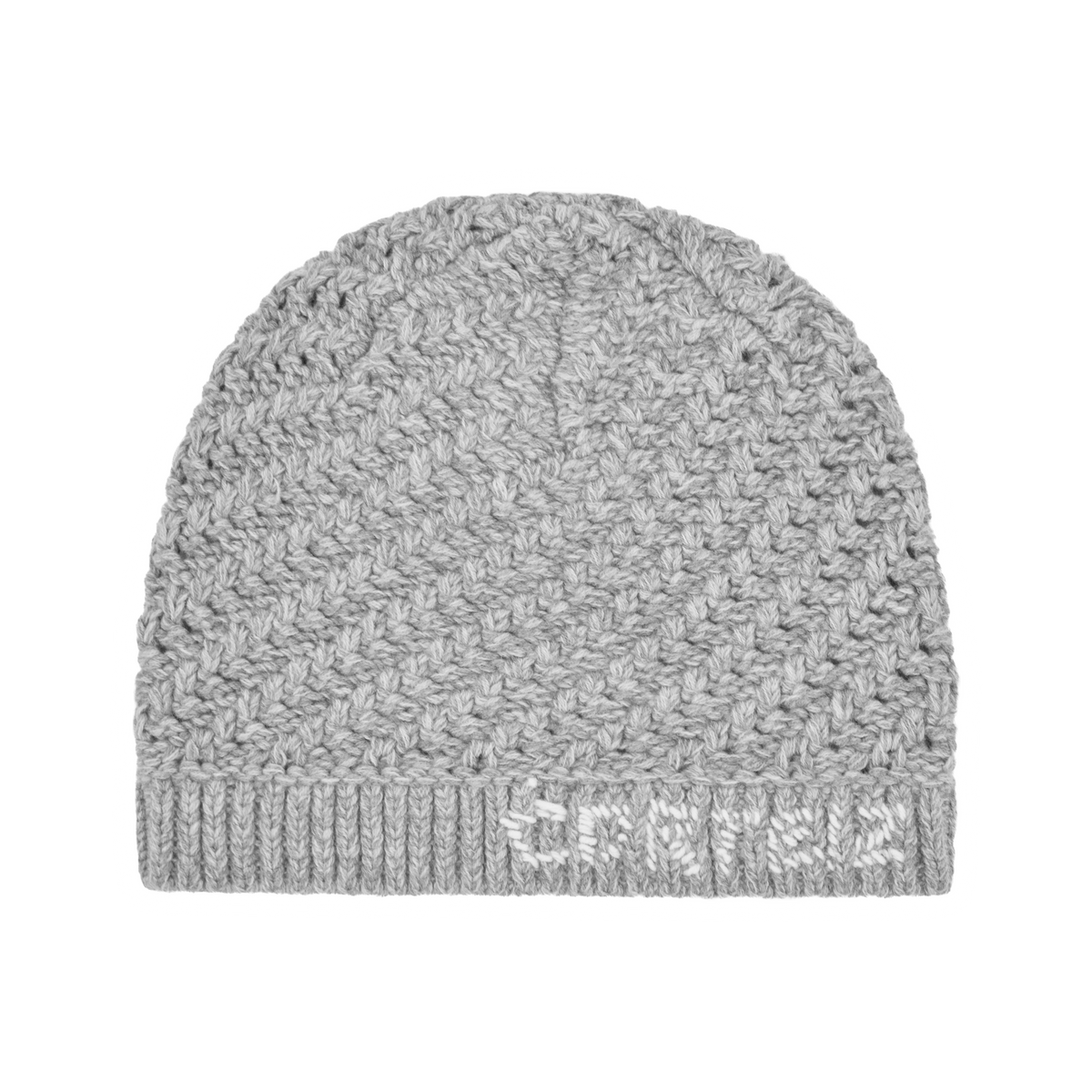 HAND EMBROIDERED KNIT BEANIE [GREY]