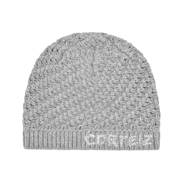 HAND EMBROIDERED KNIT BEANIE [GREY]